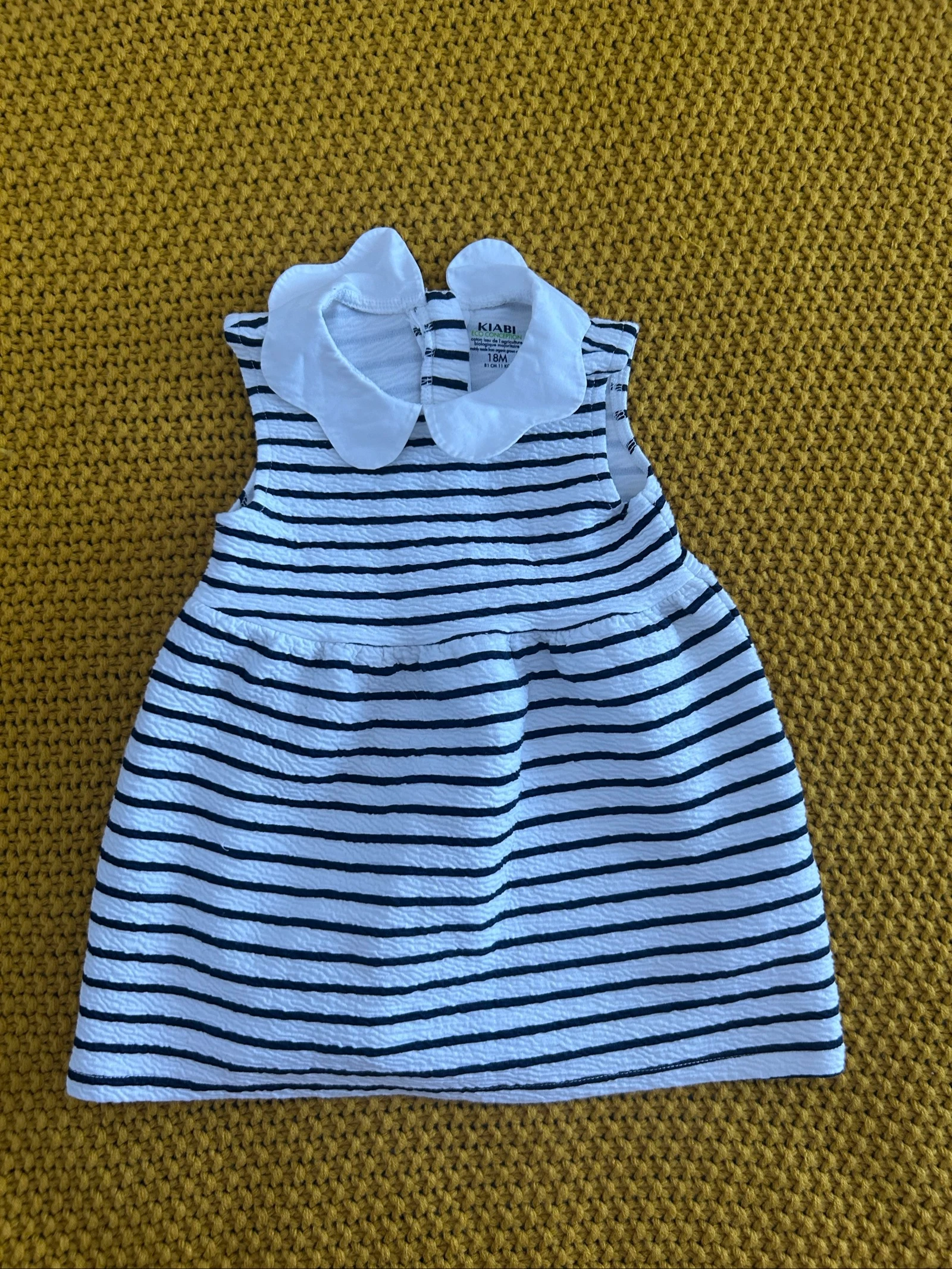 Lote vestido marinero Kiabi y body cuello volanté Petit Bateau 18 meses (81cm) – photo 2